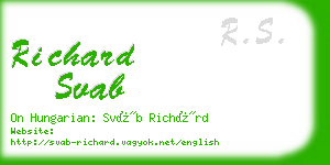 richard svab business card